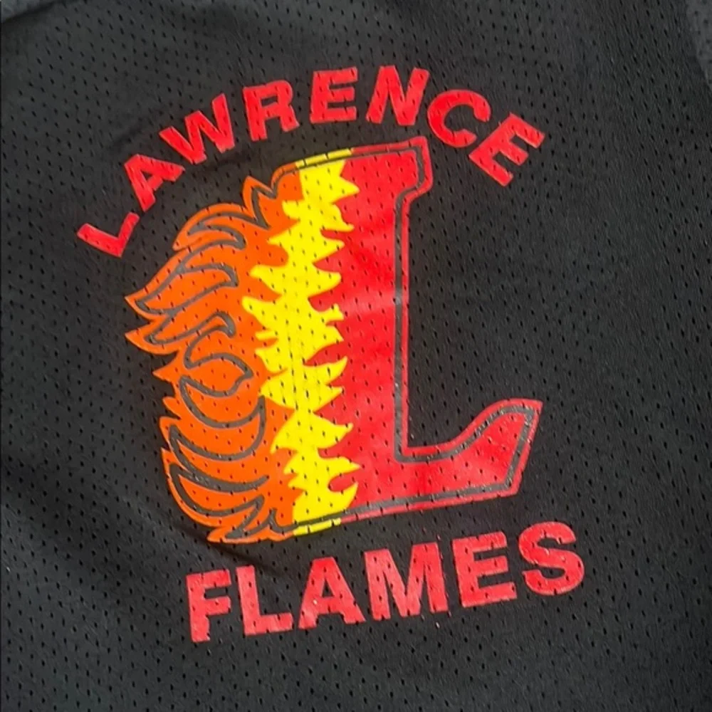 Vintage Lawrence Nassua Flames Jersey Youth‎ Large K1 Sportswear Hockey USA